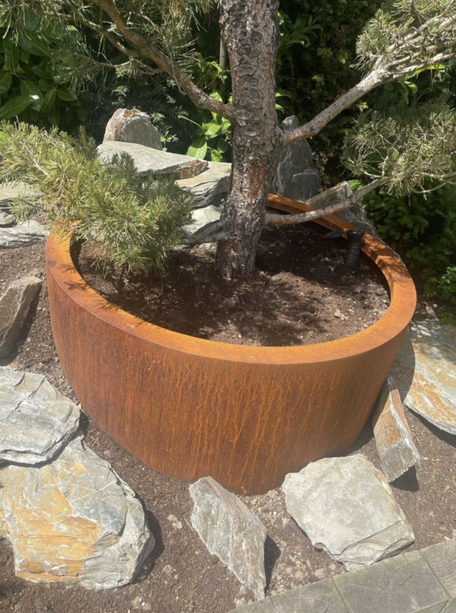 Malvern Flat Pack Planter - 500x500x500 CORTEN PRE WEATHERD - Image 3