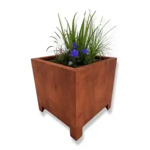 Arden Cube Planter with Feet - Mild Steel or Corten - Multiple Sizes